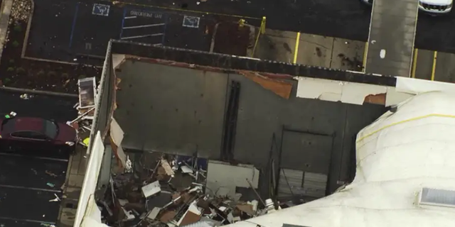 Unusually heavy rains in the Bay Area may have weakened the roof of the Peet's Coffee warehouse.