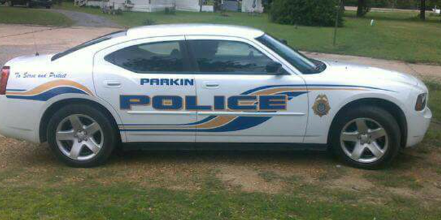 Police car for the Parkin Police Department in Arkansas. 