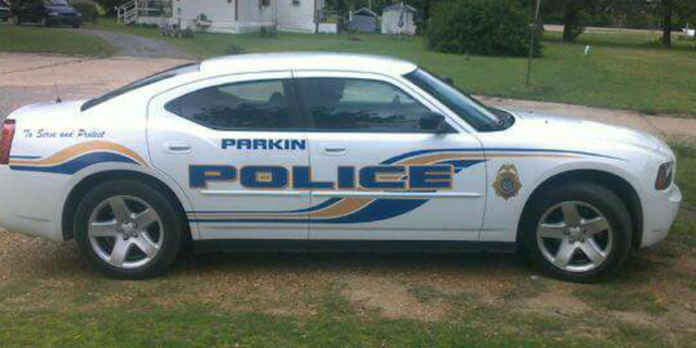 Police car for the Parkin Police Department in Arkansas.