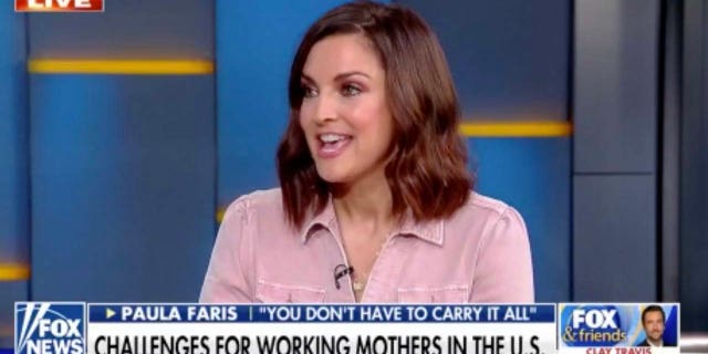 Author Paula Faris, a mom of three who is based in South Carolina, was a guest on "Fox and Friends" on March 9 to discuss the pressures working mothers often feel today.