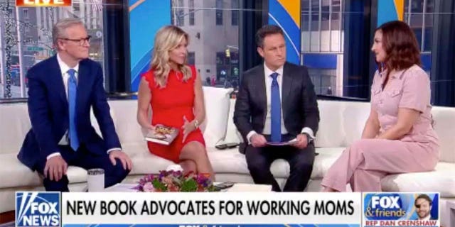 Paula Faris (at far right) joined "Fox and Friends" to discuss how to better support working mothers in the United States.