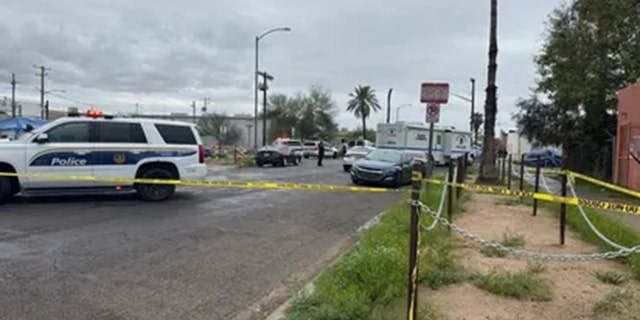 A body was found burning in a dumpster near 11th Avenue and Madison Street in downtown Phoenix, according to officials.