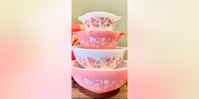 This set of hard-to-find "Gooseberry" nesting bowls in the original box is priced at $550 at Rosie’s Vintage in Long Island, New York. "It’s currently our unicorn," Thea Morales, owner of Rosie’s Vintage, told Fox News Digital.