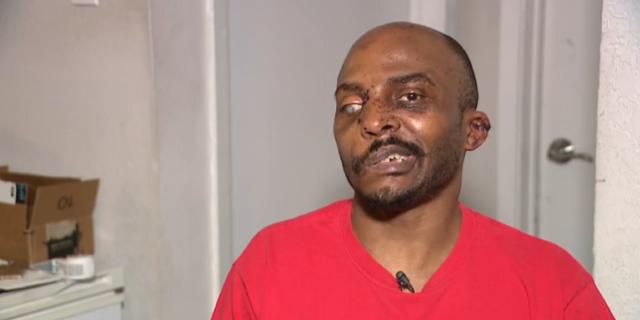 Terrence Marshall was attacked by five of his neighbor's pit bulls when he was outside his apartment last month.