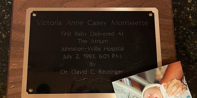 Vanessa Matthews (shown as a newborn in the inset photo) was the first baby delivered at HCA Virginia Johnston-Willis Hospital in Richmond, Virginia, in 1993. 