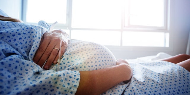 Pregnant woman in hospital