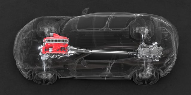 The Ferrari Purosangue SUV is powered by a V12 combustion engine.