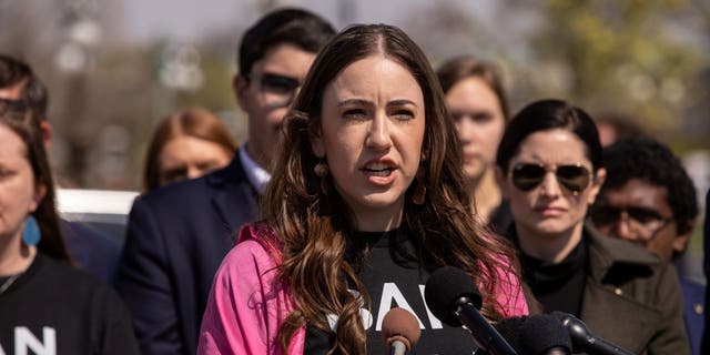 Chaya Raichik, creator of the TikTok account Libs Of Tiktok, delivered the ethics complaint to Ocasio-Cortez's office this week, with help from the Heritage Foundation. Photographer: Anna Rose Layden/Bloomberg via Getty Images