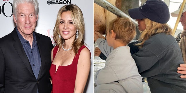 Richard Gere enjoyed a family day Sunday with his wife and sons.