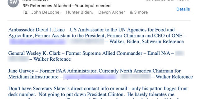 Rob Walker sent a list of references to RSTP partners that they could use for prospective clients, including David Lane, who was a former assistant to President Obama and was serving as an ambassador during the Obama admin.