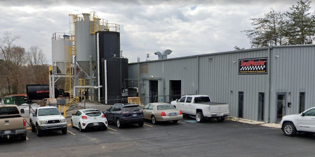 SealMaster is a facility in Madison, North Carolina, where a tank of liquid asphalt caught on fire on Tuesday.