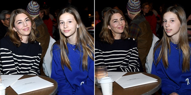 Sofia Coppola's daughter, Romy, right, revealed she had been grounded for trying to charter a helicopter to visit a friend in Maryland with her father's credit card.