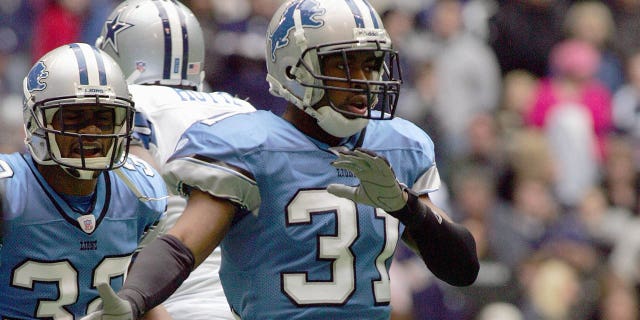 Stanley Wilson #31 of the Detroit Lions celebrates on the field during the game against the Dallas Cowboys at Texas Stadium at Texas Stadium on December 31, 2006 in Irving, Texas. 