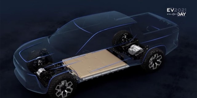 The STLA Truck platform can accommodate a variety of electrified drivetrains.