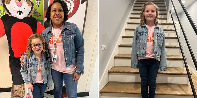 Caroline Carlson knew exactly which special person she wanted to dress up as for her school's "Superhero Day" — her very own teacher, Miss. Jaime Deigh