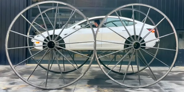 This custom Tesla Model 3 was built to drive upside down.