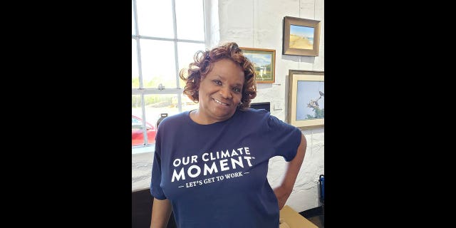 Tish Naghise poses when she was a political organizer for the Georgia Conservation Voters Education Fund.