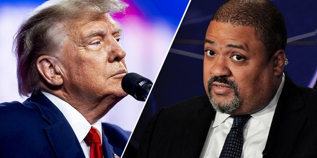 Former President Trump, left, has suggested that Manhattan DA Alvin Bragg, right, is set to indict him based on a seven-year-old case involving Stormy Daniels, an adult film star.