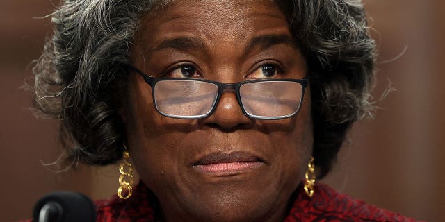 Linda Thomas-Greenfield, United States Ambassador to the United Nations, testifies on March 01, 2023, in Washington, DC. Thomas-Greenfield announced a $171 million funding for Venezuela during a conference in Brussels.