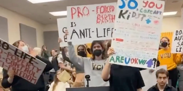 Protesters at Virginia Commonwealth University