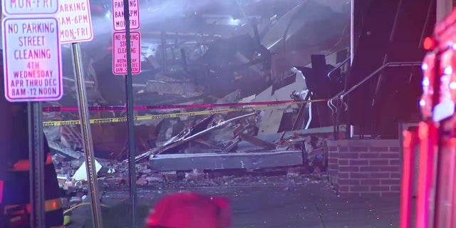 Officials said at least nine people were still missing hours after the explosion that leveled a building at the R.M. Palmer chocolate factory in West Reading, Pennsylvania.