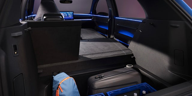 The ID.2all's front passenger seat folds flat for cargo carrying.