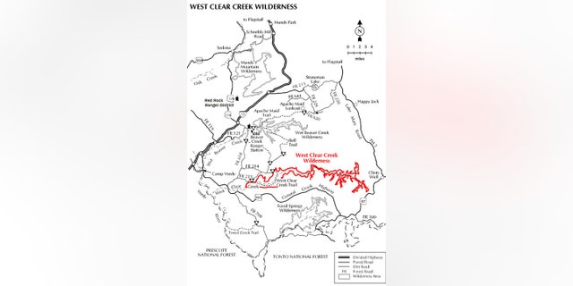 The woman reportedly fell from an area known locally as "The Bluffs," located about 200 feet above West Clear Creek, authorities said.