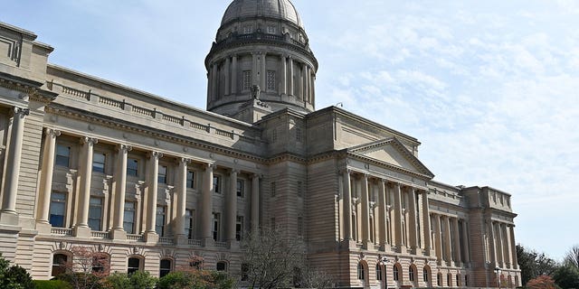 The Kentucky state Capitol in Frankfort is pictured on April 7, 2021. Legislation calling for state regulation of hemp-derived Delta-8 THC products passed the state House on March 9, 2023.