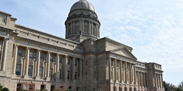 The Kentucky state Capitol in Frankfort is pictured on April 7, 2021. Legislation calling for state regulation of hemp-derived Delta-8 THC products passed the state House on March 9, 2023.