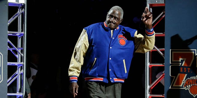 New York Knicks Legends Willis Reed is seen during the game between the Memphis Grizzlies and the New York Knicks on October 29, 2016 at Madison Square Garden in New York City, New York.  