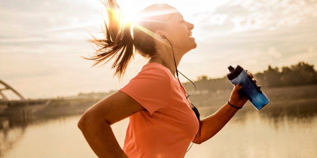 young woman working out