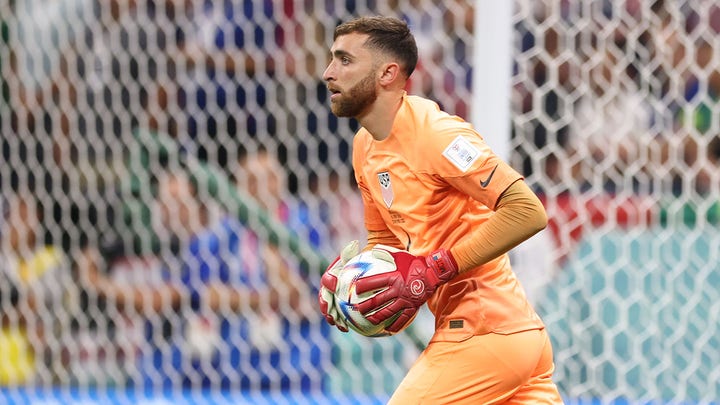 USMNT goalkeeper Matt Turner kicks mini soccer ball to reveal upcoming baby’s gender