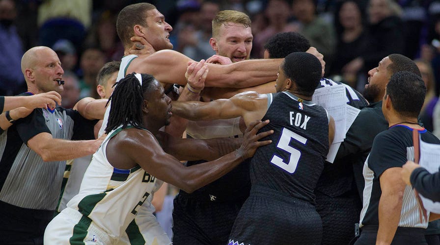 Bucks' Brook Lopez, Kings' Trey Lyles Get Into Wrestling Match At End ...