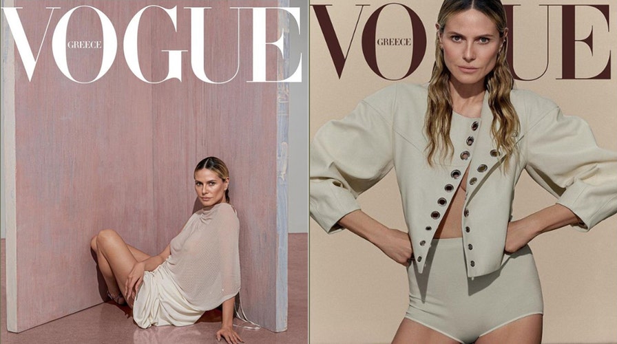 Heidi Klum poses braless in sheer top just months before 50th
