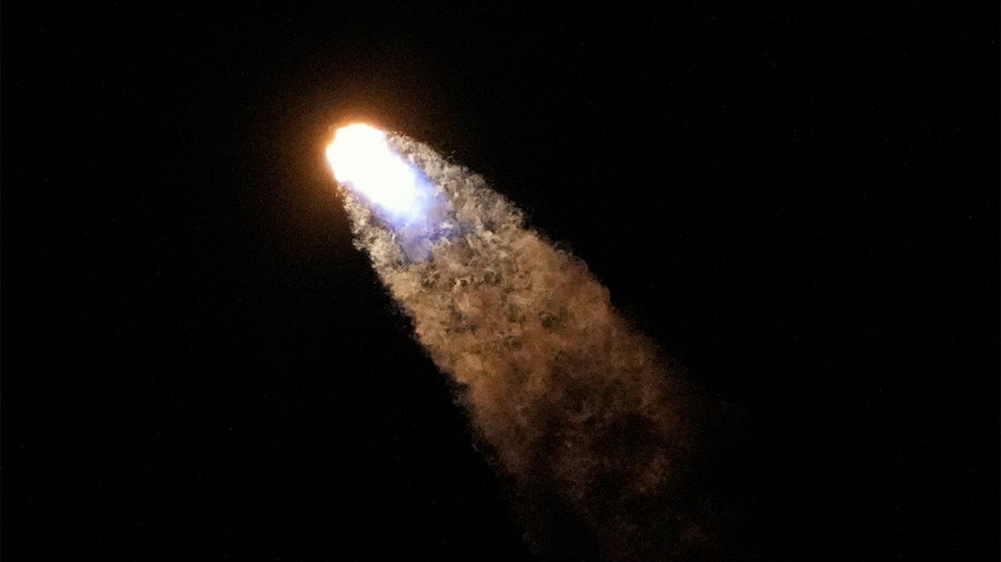 The rocket launching into space from Florida