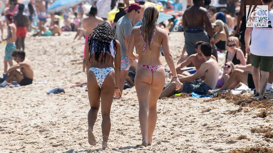 Spring breakers spend time on Fort Lauderdale Beach.