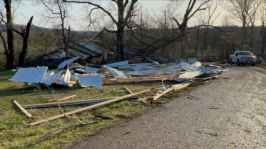 Destruction from the storm in Tennessee