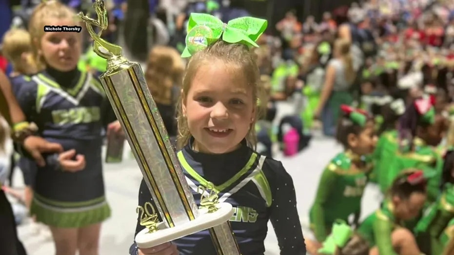 Florida 8-year-old wins cheer competition after team no-shows, performs solo