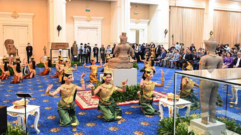 Cambodians celebrate return of centuries-old artifacts that were illegally smuggled out of country
