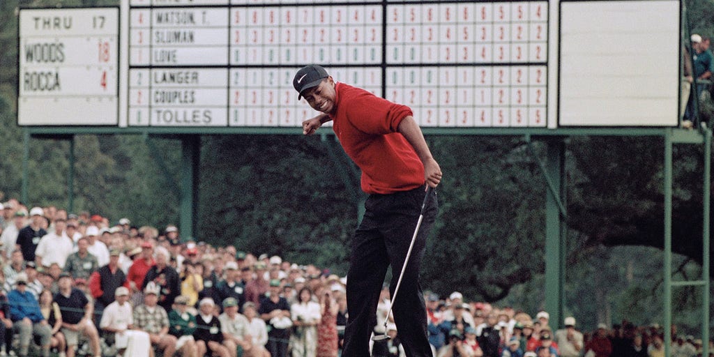 On this day in history, April 13, 1997, Tiger Woods, 21, dominates