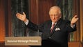 Benjamin Ferencz, Romanian-born American lawyer and chief prosecutor of the Nuremberg war crimes trials, speaks during an opening ceremony for the exhibition commemorating the Nuremberg war crimes trials in Nuremberg, Germany, Sunday, Nov. 21, 2010. Ferencz, the last living prosecutor from the Nuremberg trials, who tried Nazis for genocidal war crimes and was one of the first outside witnesses to document the atrocities of Nazi labor and concentration camps as a U.S. Army soldier, died Friday evening, April 7, 2023, in Boynton Beach, Fla.,, according to St. John's University law professor John Barrett, who runs a blog about the Nuremberg trials. He had just turned 103 in March.