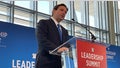 Republican Gov. Ron DeSantis of Florida speaks at a Heritage Foundation leadership summit, on April 21, 2023 at National Harbor in Oxon Hill, Maryland