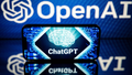 This picture taken on January 23, 2023, shows screens displaying the logos of OpenAI and ChatGPT. - ChatGPT is a conversational artificial intelligence software application developed by OpenAI.
