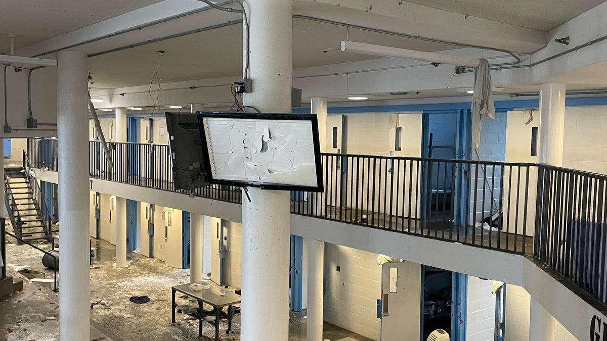 Damages at the Bristol County House of Correction after a standoff