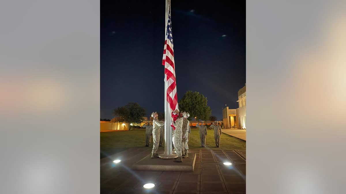 Sudan US flag lowering ceremony marines