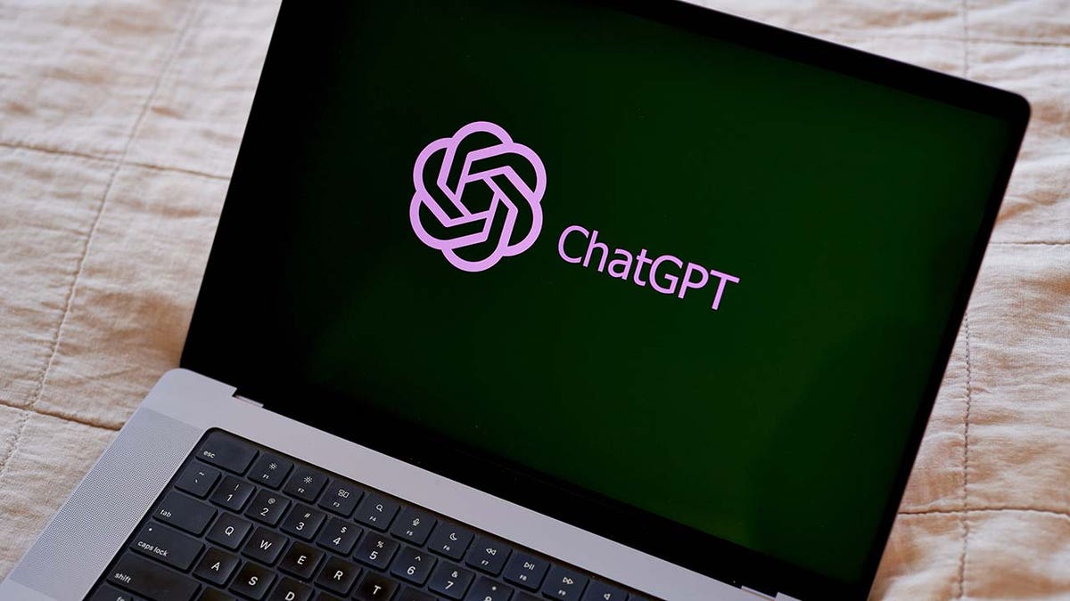 The ChatGPT logo on a laptop