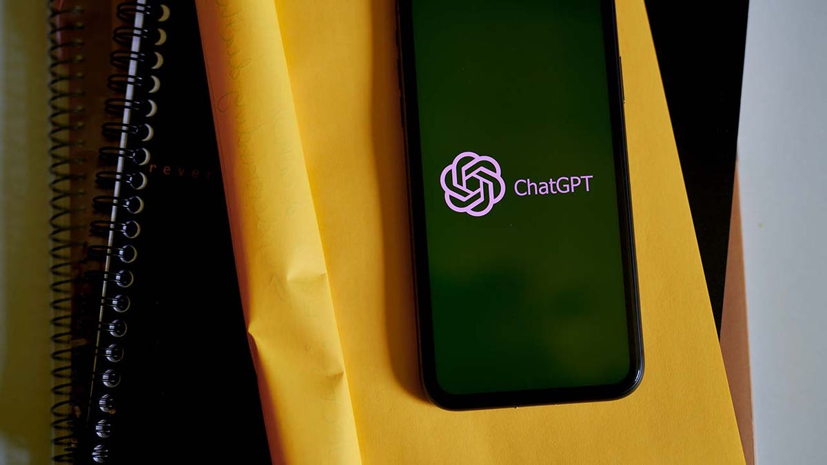 The ChatGPT logo on a smartphone