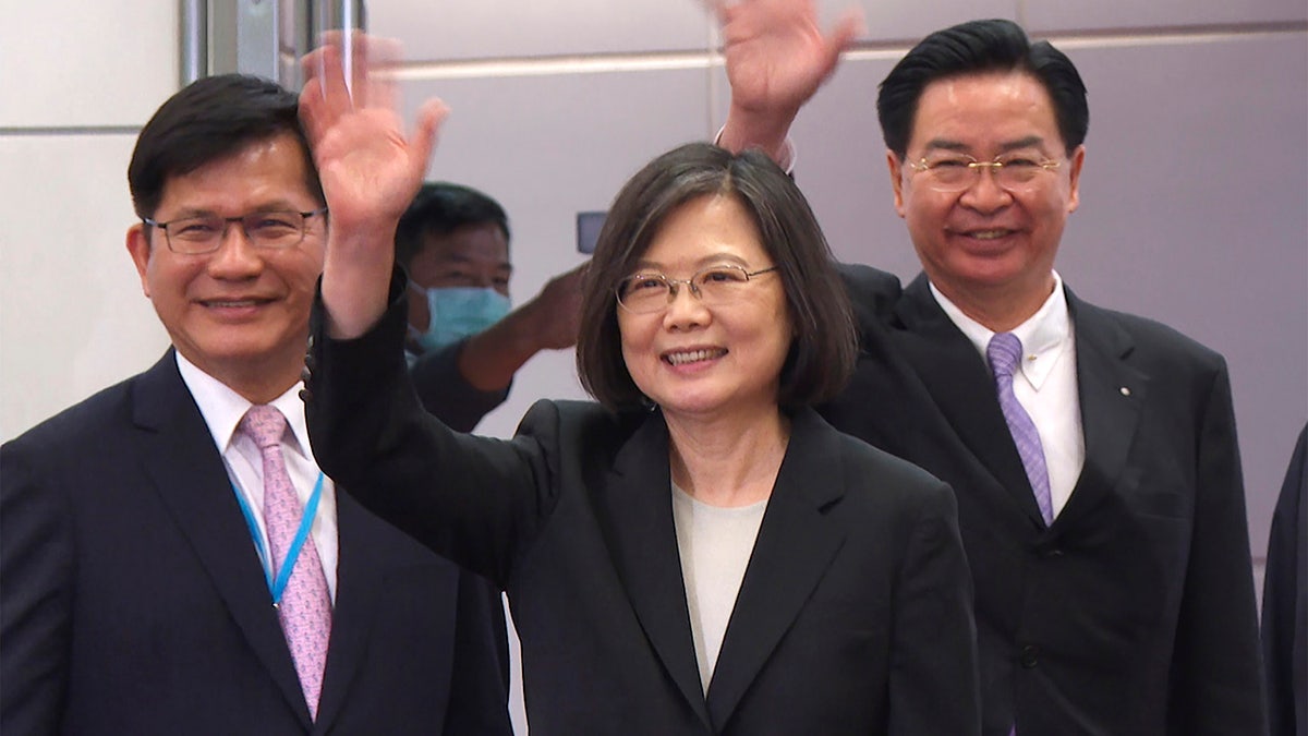 Taiwan president departs Taipei