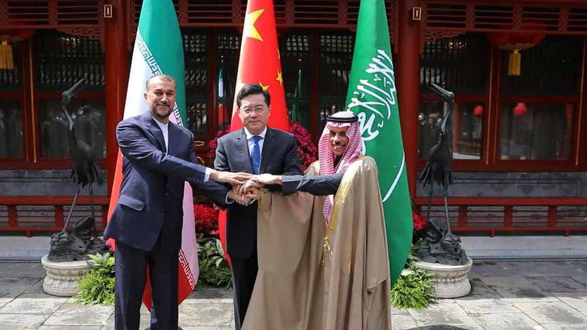 Foreign ministers of China, Iran, and Saudi Arabia