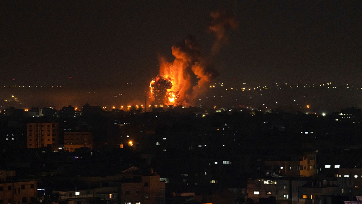 A single explosion at night